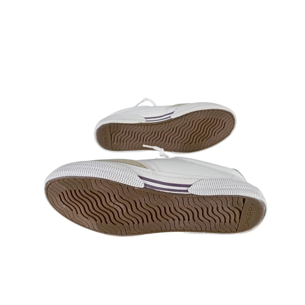 Sperry Pier Wave Refresh White Beige & Purple ‎ Womens Shoe Size 9